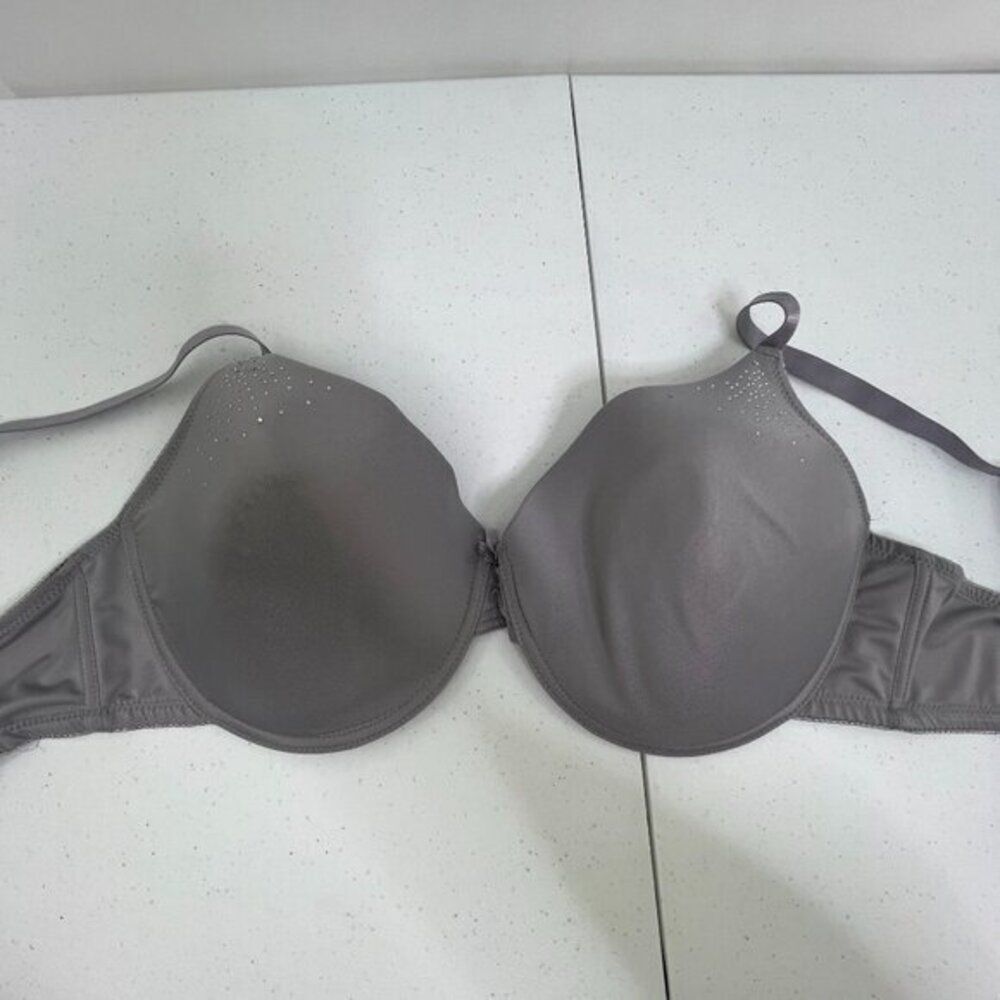 Love Affair 40DD Gray Bra Rhinestone Underwire‎ T-shirt Bra